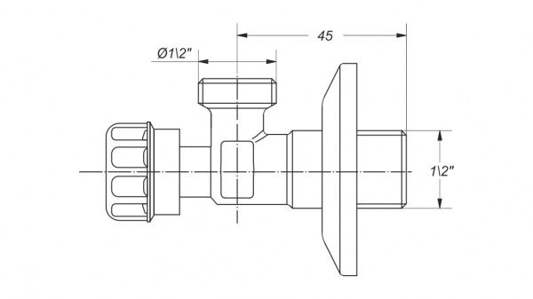 Кран угловой Bonomini Lonestar Basic 1/2x1/2 0511OT24B7