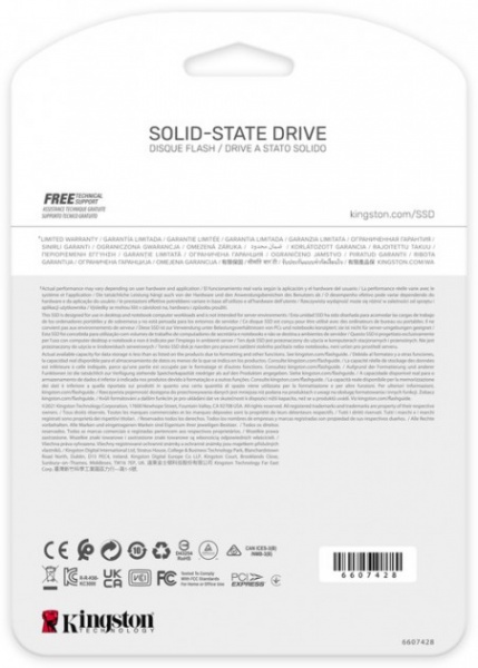 SSD-накопитель Kingston 2000GB M.2 PCI Express 4.0 x4 3D NAND (SKC3000D/2048G) 