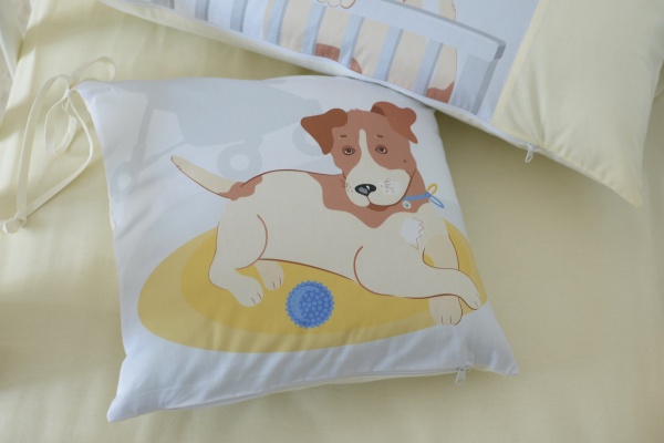 Комплект для дитячого ліжечка Baby Veres Velour Friendly Pes жовто-блакитний 218.13