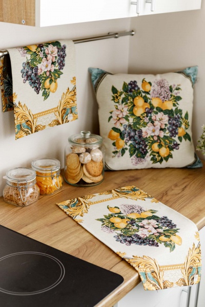 Наволочка декоративная Verna Фрукты в ромбе 45x45 см Прованс 