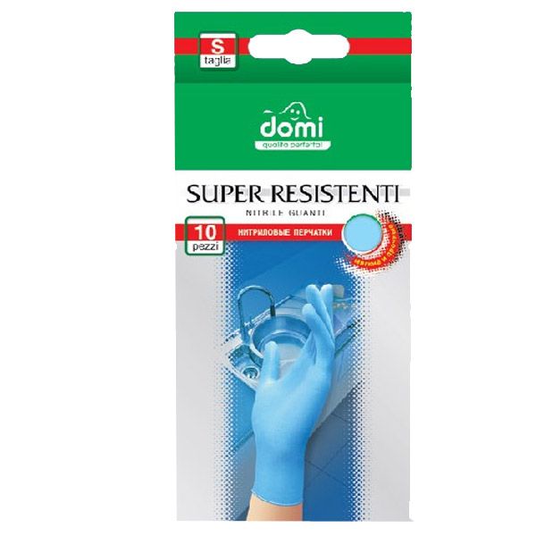 Перчатки нитриловые одноразовые Domi S 10 шт