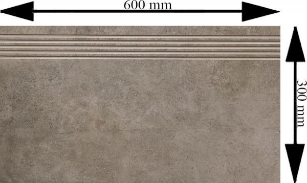 Плитка Konskie group Grey Wind dark stopnica 30x60 