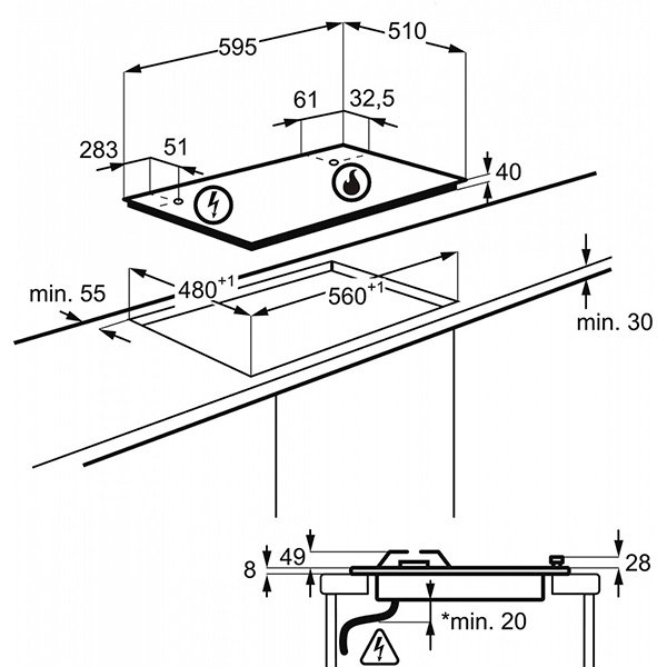 Варочная поверхность Electrolux GPE363MW