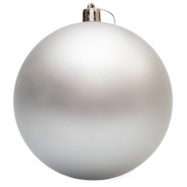 Куля новорічна Девілон 100 мм срібний 250652
