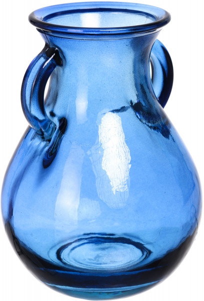 Ваза стеклянная San Miguel Cantaro 16 см синяя 