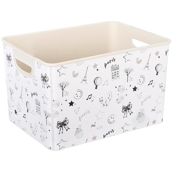 Ящик для зберігання Smiley World L кремовий 230x400x300 мм