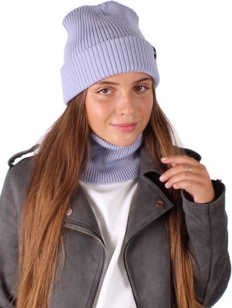 Шапочка унісекс Mari-Knit 0850 р.54-56 блакитний 