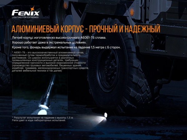 Фонарик Fenix ручной охотничий HT18