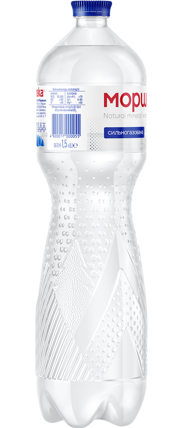 Вода мінеральна Моршинська сильногазована 1,5 л (4820017000055) 