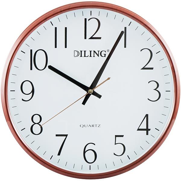 Часы настенные Diling черные цифры 40 см