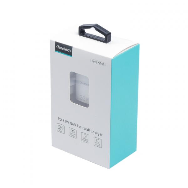 Сетевое зарядное устройство Choetech PD5006-EU-WH GaN USB-A/USB-C 33Вт QC3.0/PD/PPS 