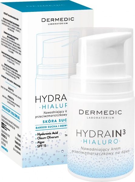 Крем для обличчя Biogened HYDRAIN3 HIALURO зволожувальний з морськими водоростями та оливковою олією 55 мл