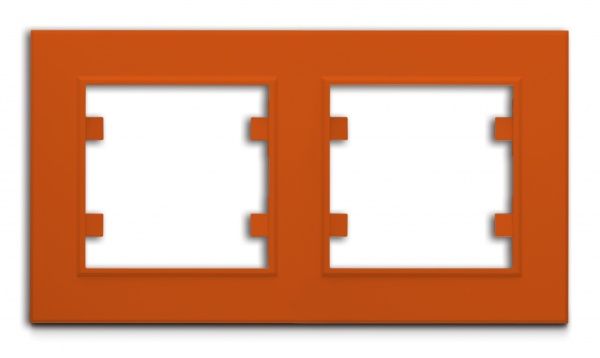 Рамка двухместная Makel Karea горизонтальная оранжевый