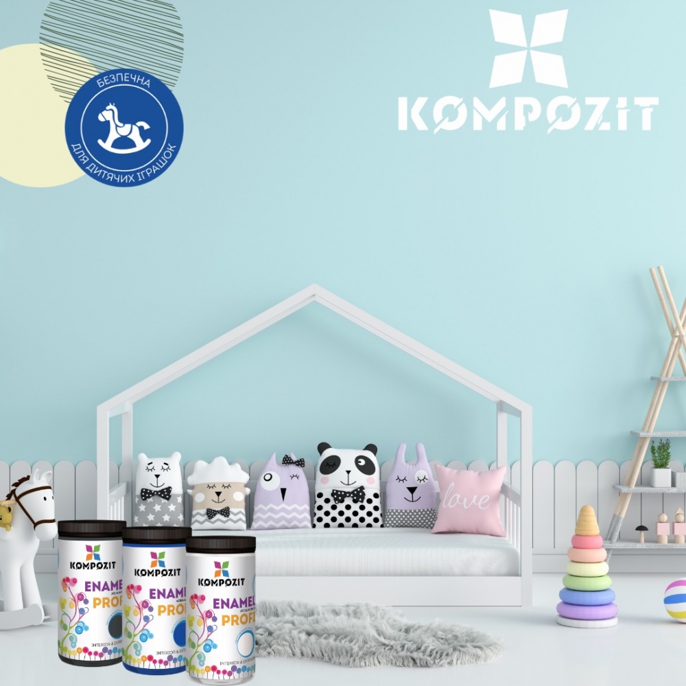 Емаль акрилова Kompozit акрилова Profi синій глянець 0,7л