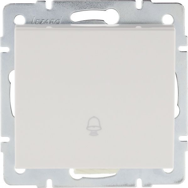 Кнопка звонка Lezard Rain без подсветки 250В белый 703-0288-103