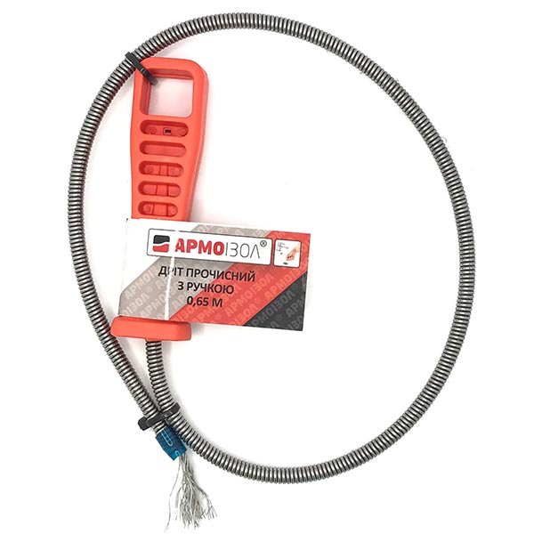 Трос сантехнічний D7 мм x 65 см з ручкою