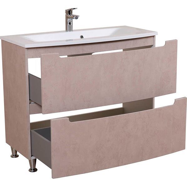 Тумба напольная Aqua Rodos HeadWay 100 см бетон бежевый под умывальник из искусственного камня 100