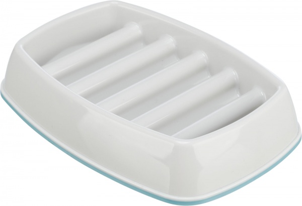 Миска Trixie для собак повільне годування сіра пластик/термопласна гума 0.25 л 21x14 см (25192)