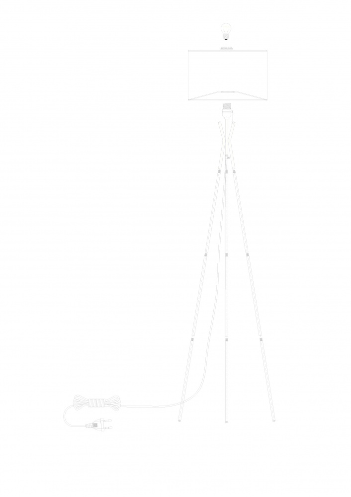Торшер Sensio Tourelles 40 Вт E27 белый/золото ALPL-TN137F-W