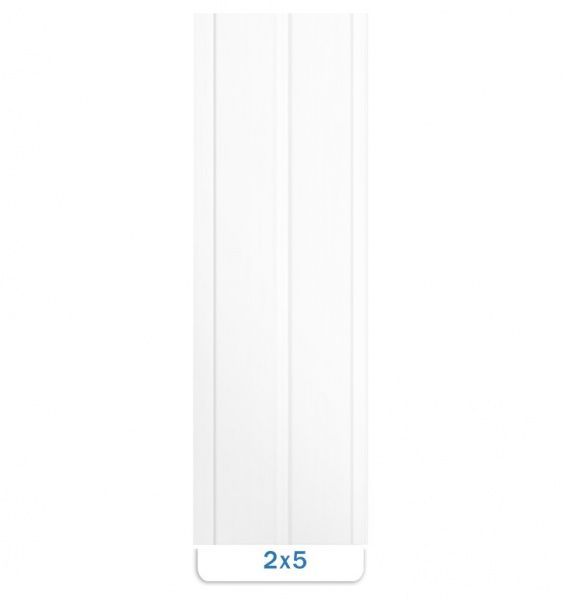 Панель ПВХ 2х5 белая матовая 8х100х3000