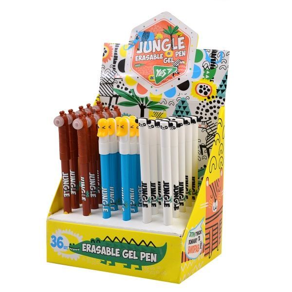 Ручка гелевая YES Jungle 0,5 мм синяя микс 