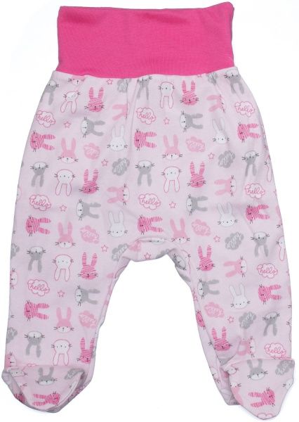 Ползунки для девочек Baby Veres Hello Bunny р.74 розовый 