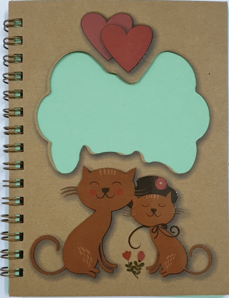 Нотатник 10x14 см 50 арк. з висічкою Коти SNTB-3983