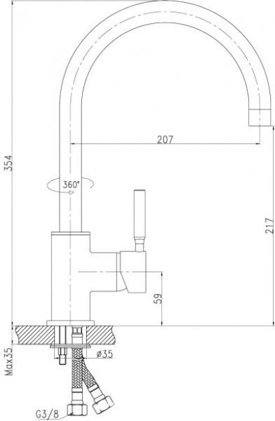 Смеситель для кухни Koller Pool Design Plus DS0100