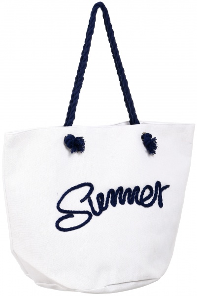 Сумка пляжная AVL Summer 35x53x20 белый с синим