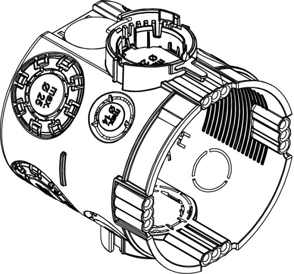 Коробка установча OBO Bettermann UG 66 для цегляної стіни 61х66 поліпропілен 2003702 