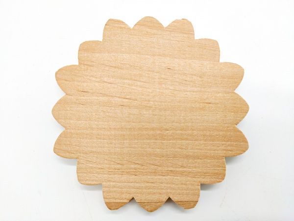 Декоративная панель деревянная розетка 1 шт, RZ.02.90 90х90x7 мм 