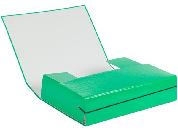 Папка-короб зеленая А4 80 мм.