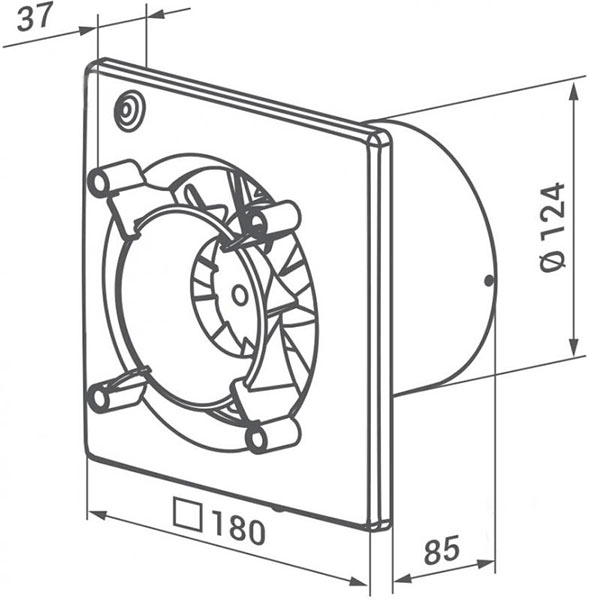 Вытяжной вентилятор Вентс Эйс 125 Т