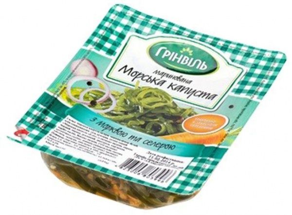 Морская капустаГринвиль маринованная с морковью и сельдереем 250 г