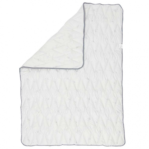 Одеяло шерстяное de Laine Merinos 150x210 см Luna белый с серым