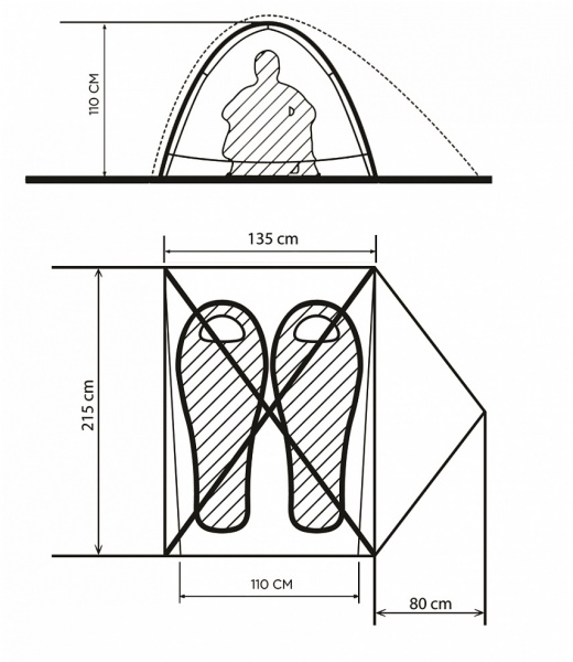 Намет туристичний Turbat Borzhava 2 Alu 012.005.0138