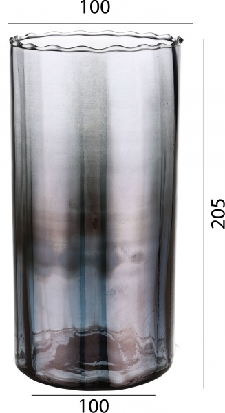 Ваза стеклянная HOFF Giardino 15x20 см 4333 20 см синий 