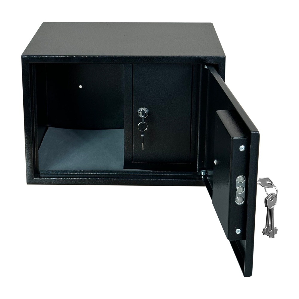 Сейф мебельный Metalzavod SP-250V пистолетный с вертикальным кассовым отделением черный