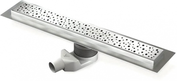 Лінійний трап для душу MCH с нержавіючої сталі з матовою решіткою Гармонія CH N 750 H1
