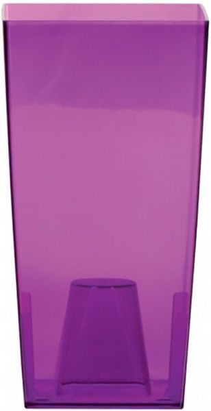 Горщик пластиковий Prosperplast Urbi square P квадратний 2л прозорий фіолетовий (70821-8) 