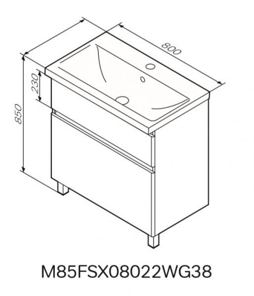 Тумба на ножках AM.PM M85-FSX0802-WC0802WG38 X-Joy 80 см