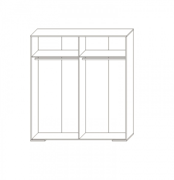 Шафа SOKME 4Д Франческа дуб вотан/білий 