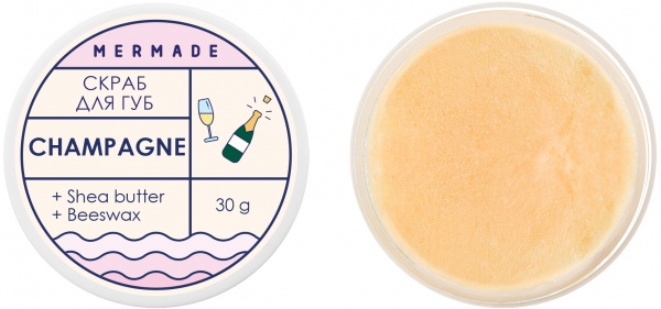 Пилинг-скраб для губ Mermade Скраб для губ MERMADE CHAMPAGNE 30 гр