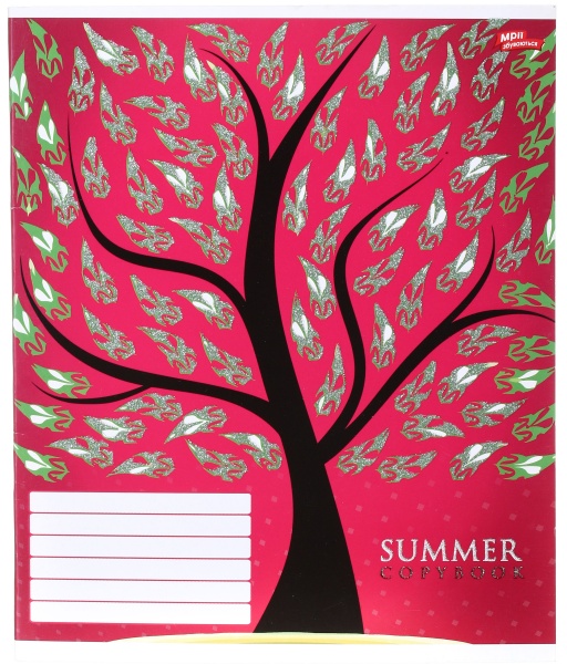 Тетрадь школьная с глитером 18 листов в линейку в ассортименте Мечты сбываются