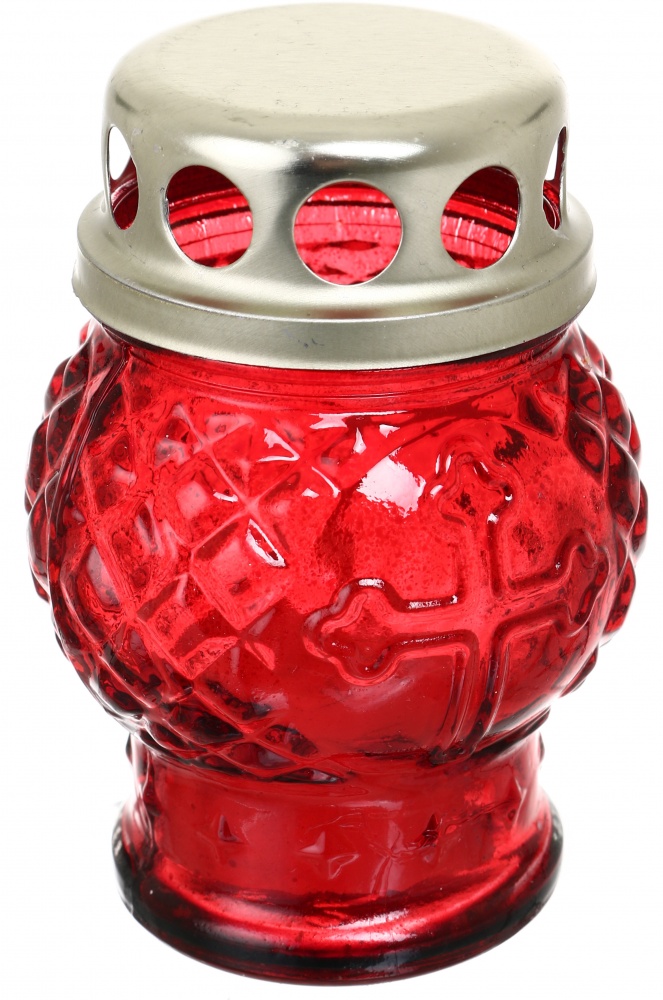 Лампада стеклянная с крышкой 9x6 см в ассортименте (9045000)