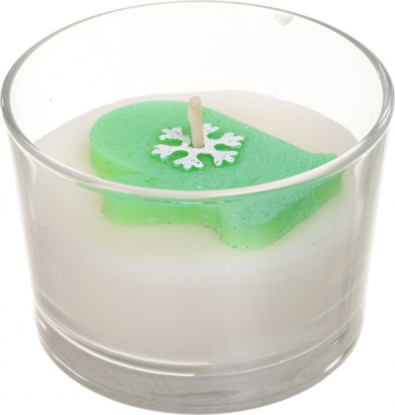 Свеча ароматическая Pako-If в стекле Новогодняя перчатка 9001 в ассортименте 