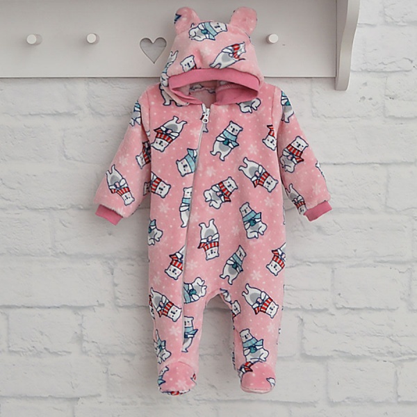 Человечек для девочки Blanka Медвежонок р.74 розовый 110083 