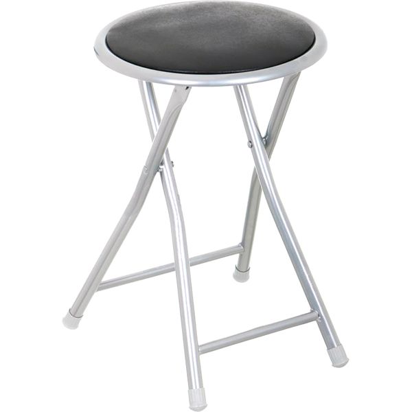Табурет раскладной Button черный / серый 