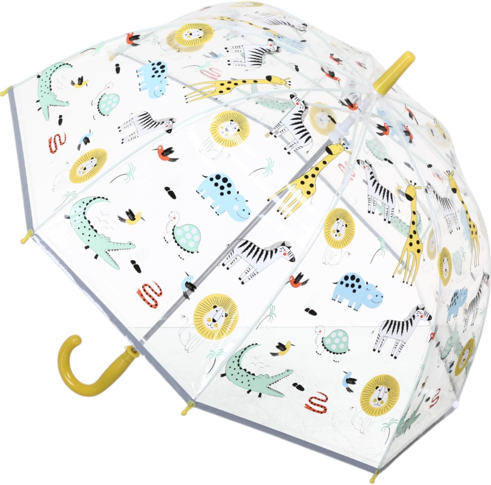 Зонт Susino Зоопарк напівавтомат купол 48 см спиць 8, прозорий 23174