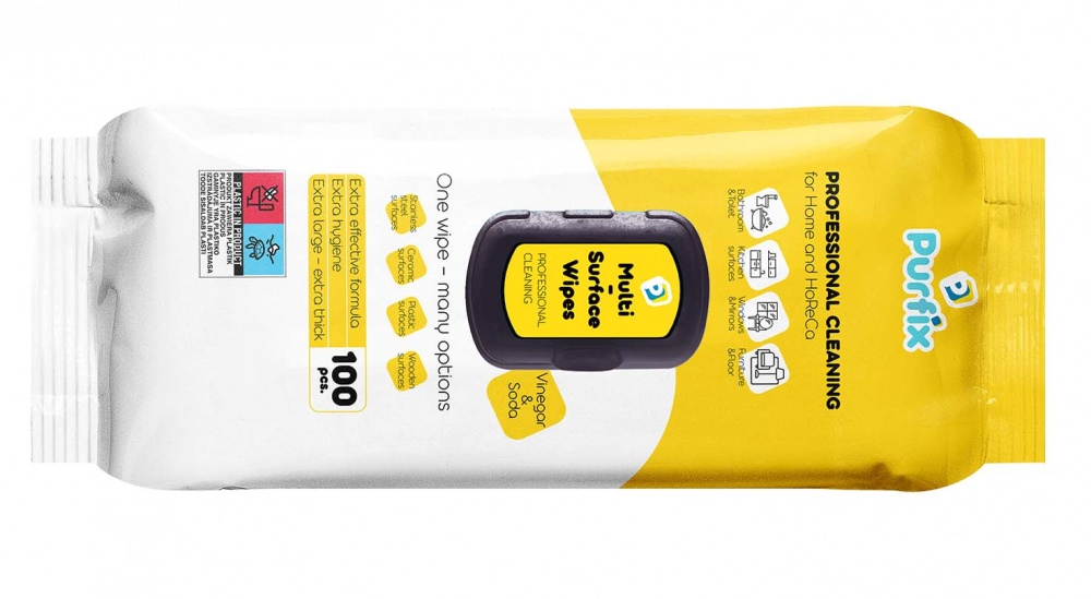 Влажные салфетки Purfix Универсальные (4820207591783) 22x20 см 100 шт./уп.